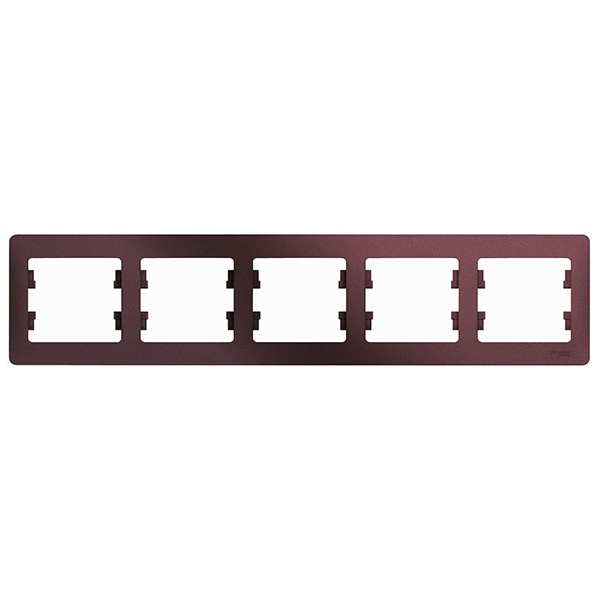 Рамка 5-постовая SE Glossa, горизонтальная, баклажановый
