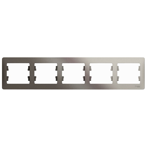 Рамка 5-постовая SE Glossa, горизонтальная, платина