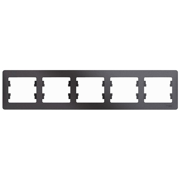 Рамка 5-постовая SE Glossa, горизонтальная, графит