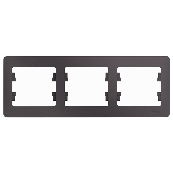 Рамка 3-постовая SE Glossa, горизонтальная, сиреневый туман