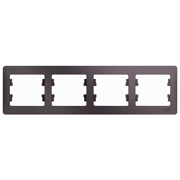 Рамка 4-постовая SE Glossa, горизонтальная, сиреневый туман