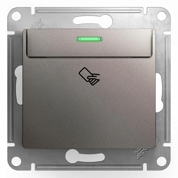 Карточный выключатель SE Glossa 10A механизм, платина