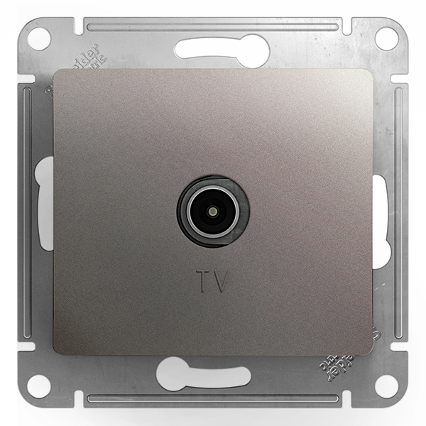TV Розетка оконечная SE Glossa 1DB механизм, платина