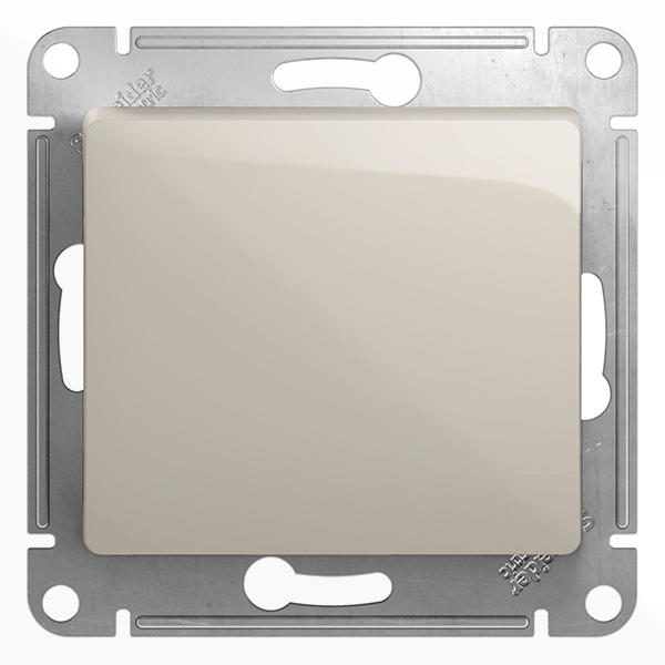 Одноклавишный выключатель SE Glossa 10A механизм, молочный