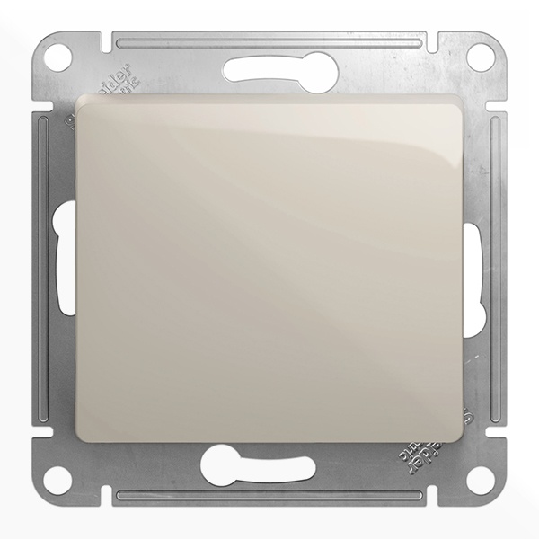 Одноклавишный переключатель SE Glossa 10A механизм, молочный