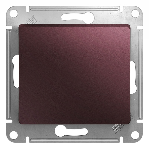 Одноклавишный выключатель SE Glossa 10A механизм, баклажановый