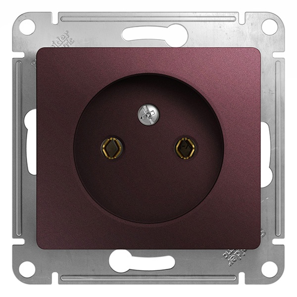 Розетка без заземления SE Glossa 16А 250В механизм, баклажановый