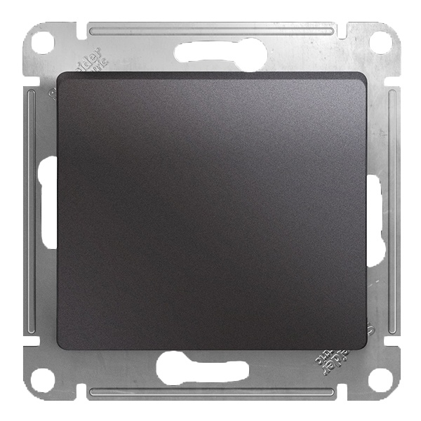 Одноклавишный выключатель SE Glossa 10A механизм, графит