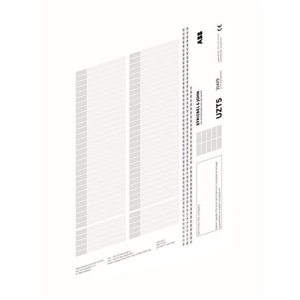 Набор маркировки ABB UK600 UZT5