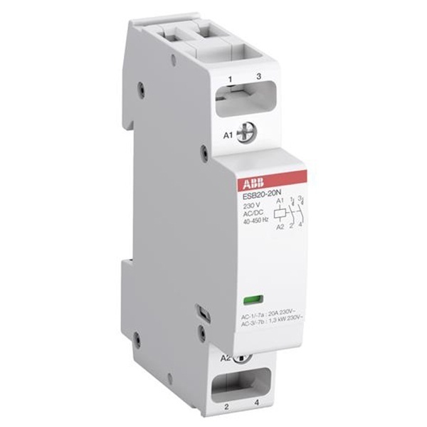 Контактор ESB20-11N-01 модульный (20А АС-1, 1НО+1НЗ), катушка 24В AC/DC 1 модуль