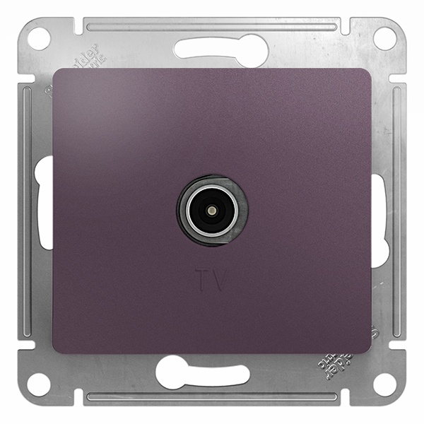 TV Розетка оконечная SE Glossa 1DB механизм, сиреневый туман