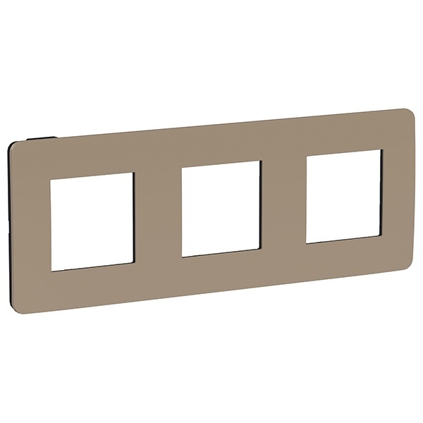 Рамка Unica Studio Color 3 поста, песочный/антрацит