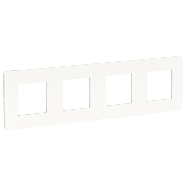 Рамка Unica Studio Color 4 поста, белый/белый