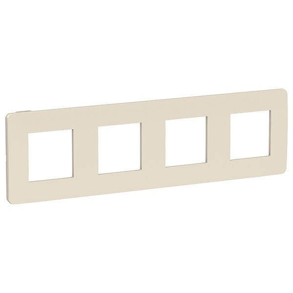 Рамка Unica Studio Color 4 поста, бежевый/бежевый