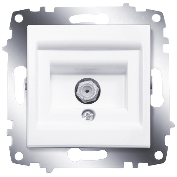 Розетка спутниковая F разъем ABB Cosmo белая