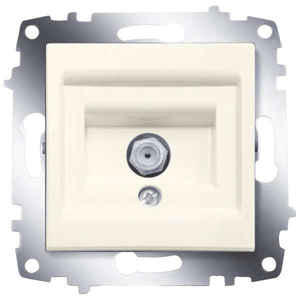 Розетка спутниковая F разъем ABB Cosmo кремовая