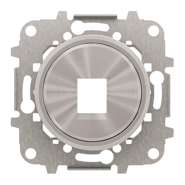 Накладка для 1-го суппорта/разъёма типа RJ 2017,2018 ABB SKY Moon, кольцо хром (8618.1 CR)