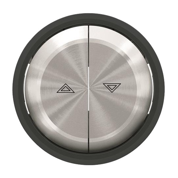 Клавиша для выключателя жалюзи 8144 и 8144.1 ABB SKY Moon, кольцо чёрное стекло (8644 CN)