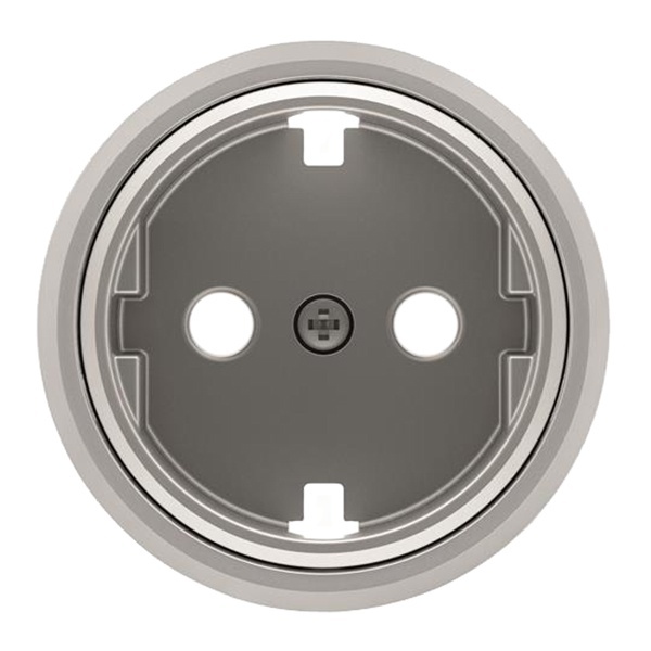 Накладка для розетки SCHUKO с плоской поверхностью ABB SKY Moon, кольцо хром (8688.9 CR)