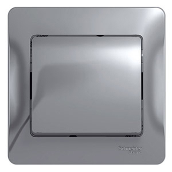 Одноклавишный выключатель SE Glossa 10A в сборе, алюминий