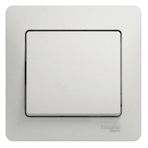 Одноклавишный выключатель SE Glossa 10A в сборе, перламутр