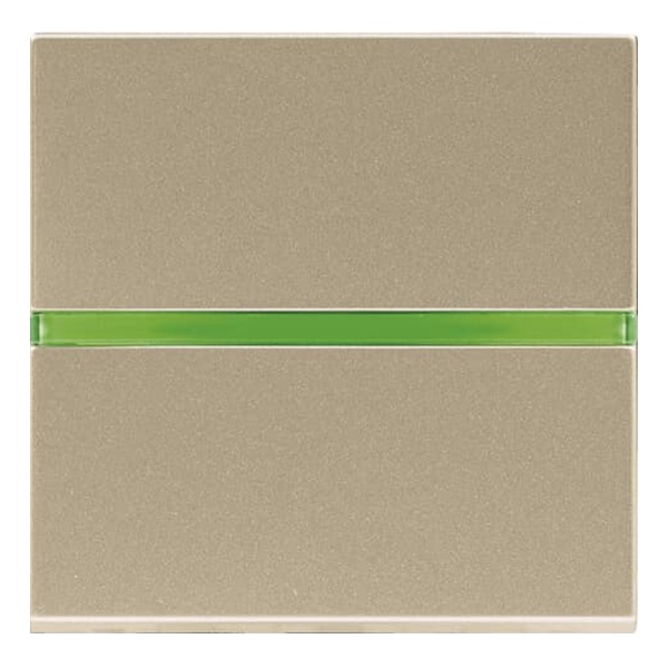 Одноклавишная кнопка с НО контактом и подсветкой 2 модуля ABB Zenit, шампань (N2204.5 CV)