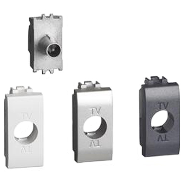 Розетка TV для схемы Звезда штыревой разъем 9,5 мм 1 м Livinglight c комплектом лицевых панелей