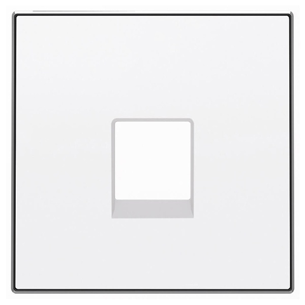 Накладка для телекоммуникационных розеток типа 8117... 8118... ABB Sky, альпийский белый (8517 BL)