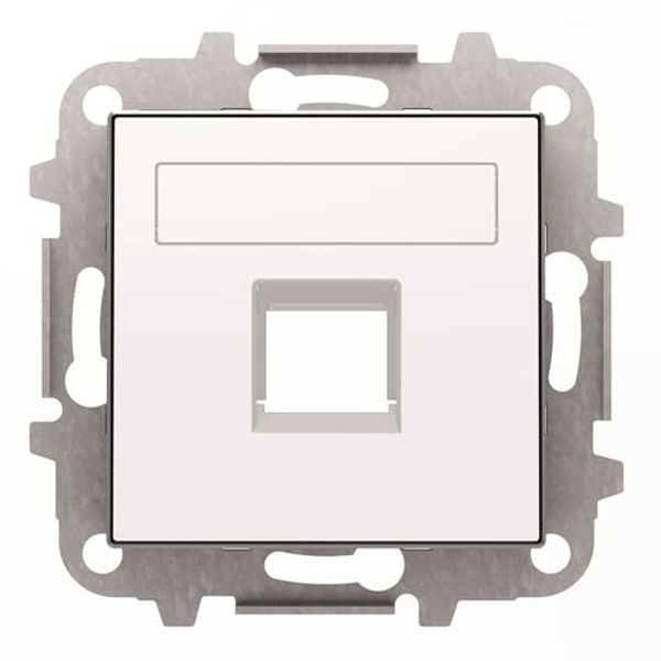 Накладка для 1-го суппорта/разъёма типа 2017... или 2018..., ABB Sky, альпийский белый (8518.1 BL)