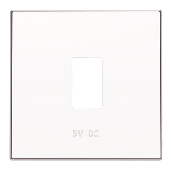 Накладка для механизма USB зарядного устройства арт.8185.2 ABB Sky, альпийский белый (8585.2 BL)