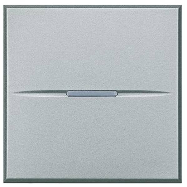 Выключатель аксиальный одноклавишный 10А 250В автоматические клеммы 2 модуля Axolute, Алюминий