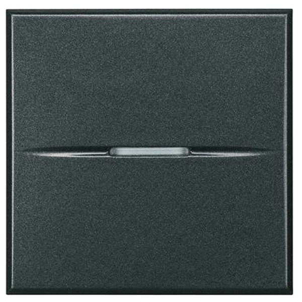 Выключатель аксиальный одноклавишный 10А 250В автоматические клеммы 2 модуля Axolute. Антрацит