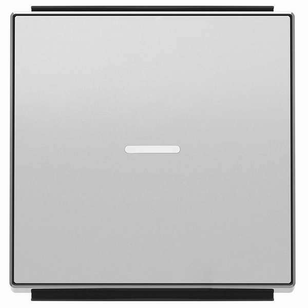 Клавиша для 1-клавишных выключателей с линзой подсветки ABB Sky, серебристый алюминий (8501.3 PL)
