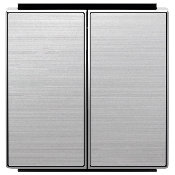 Клавиша для 2-клавишных выключателей/переключателей/кнопок ABB Sky, нержавеющая сталь (8511 AI)