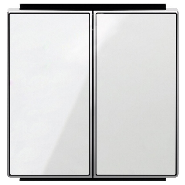 Клавиша для 2-клавишных выключателей/переключателей/кнопок ABB Sky, стекло белое (8511 CB)