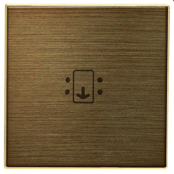 Накладка для механизма карточного выключателя с линзой подсветки ABB Sky, античная латунь (8514 OE)
