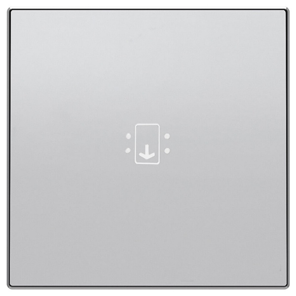 Накладка для механизма карточного выключателя с линзой подсвет ABB Sky, серебристый алюминий(8514 PL