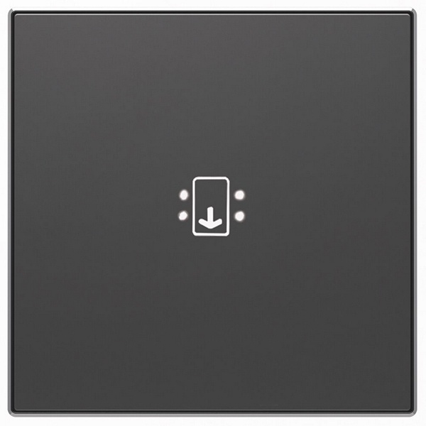 Накладка для механизма карточного выключателя с линзой подсветки ABB Sky, черный бархат (8514 NS)