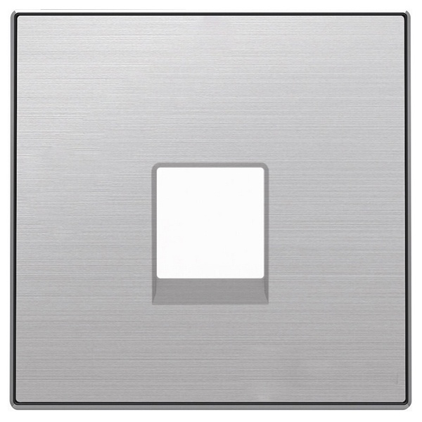 Накладка для телекоммуникационных розеток типа 8117... 8118... ABB Sky, нержавеющая сталь (8517 AI)