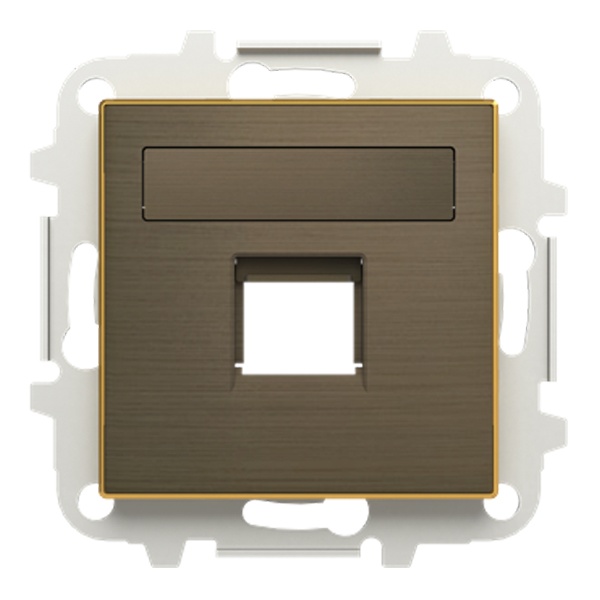 Накладка для 1-го суппорта/разъёма типа 2017... или 2018..., ABB Sky, античная латунь (8518.1 OE)