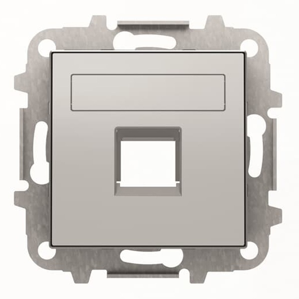 Накладка для 1-го суппорта/разъёма типа 2017... или 2018.. ABB Sky, серебристый алюминий (8518.1 PL)