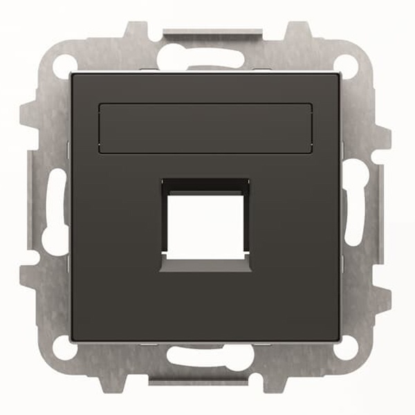 Накладка для 1-го суппорта/разъёма типа 2017... или 2018..., ABB Sky, черный бархат (8518.1 NS)