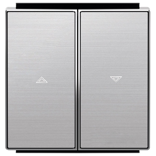 Клавиша для механизма выключателя жалюзи 8144 и 8144.1 ABB Sky, нержавеющая сталь (8544 AI)