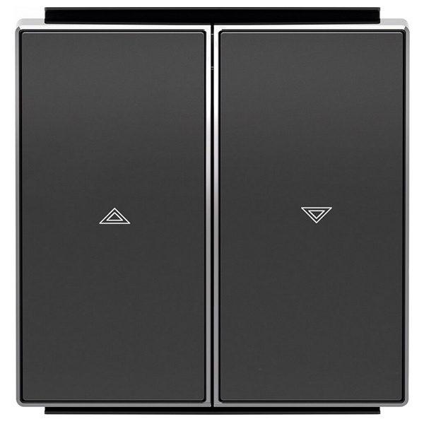 Клавиша для механизма выключателя жалюзи 8144 и 8144.1 ABB Sky, черный бархат (8544 NS)