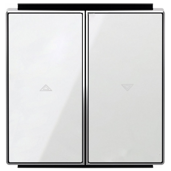 Клавиша для механизма выключателя жалюзи 8144 и 8144.1 ABB Sky, стекло белое (8544 CB)