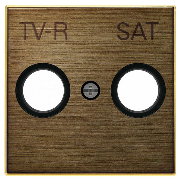 Накладка для TV-R-SAT розетки ABB Sky, античная латунь (8550.1 OE)