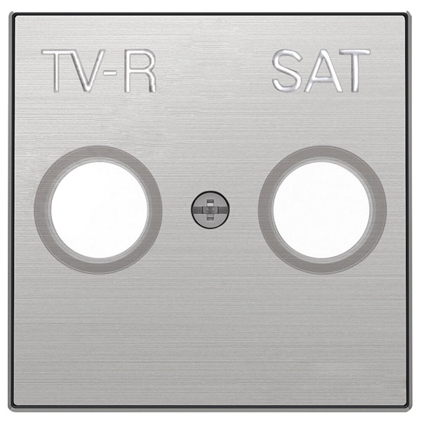 Накладка для TV-R-SAT розетки ABB Sky, нержавеющая сталь (8550.1 AI)