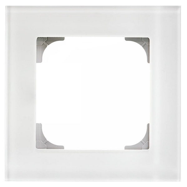 Рамка ABB Sky 1 пост, стекло белое (8571 CB)