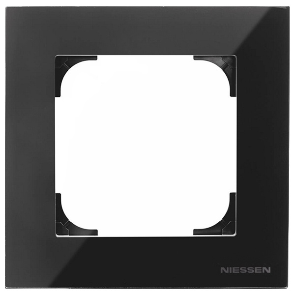 Рамка ABB Sky 1 пост, стекло чёрное (8571 CN)