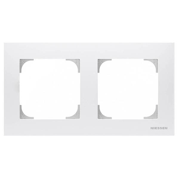 Рамка ABB Sky 2 поста, альпийский белый (8572 BL)